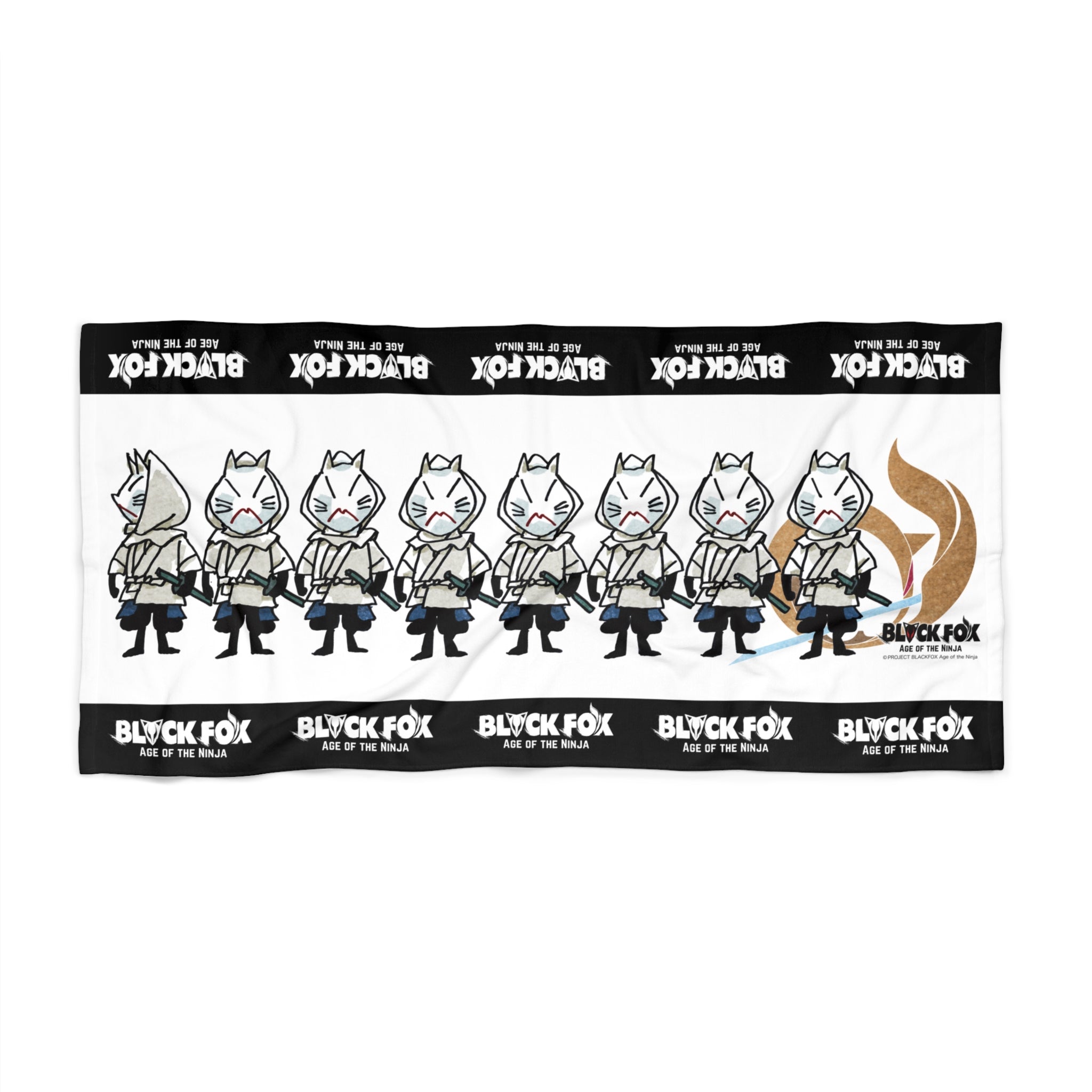 WHITE FOXES Beach Towel