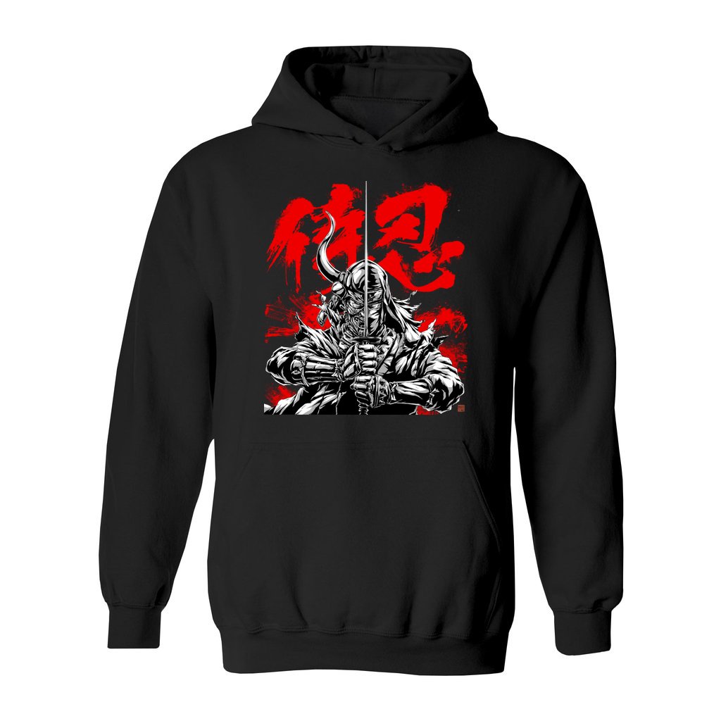 BLOOD RED Kanji Hoodie (Black)