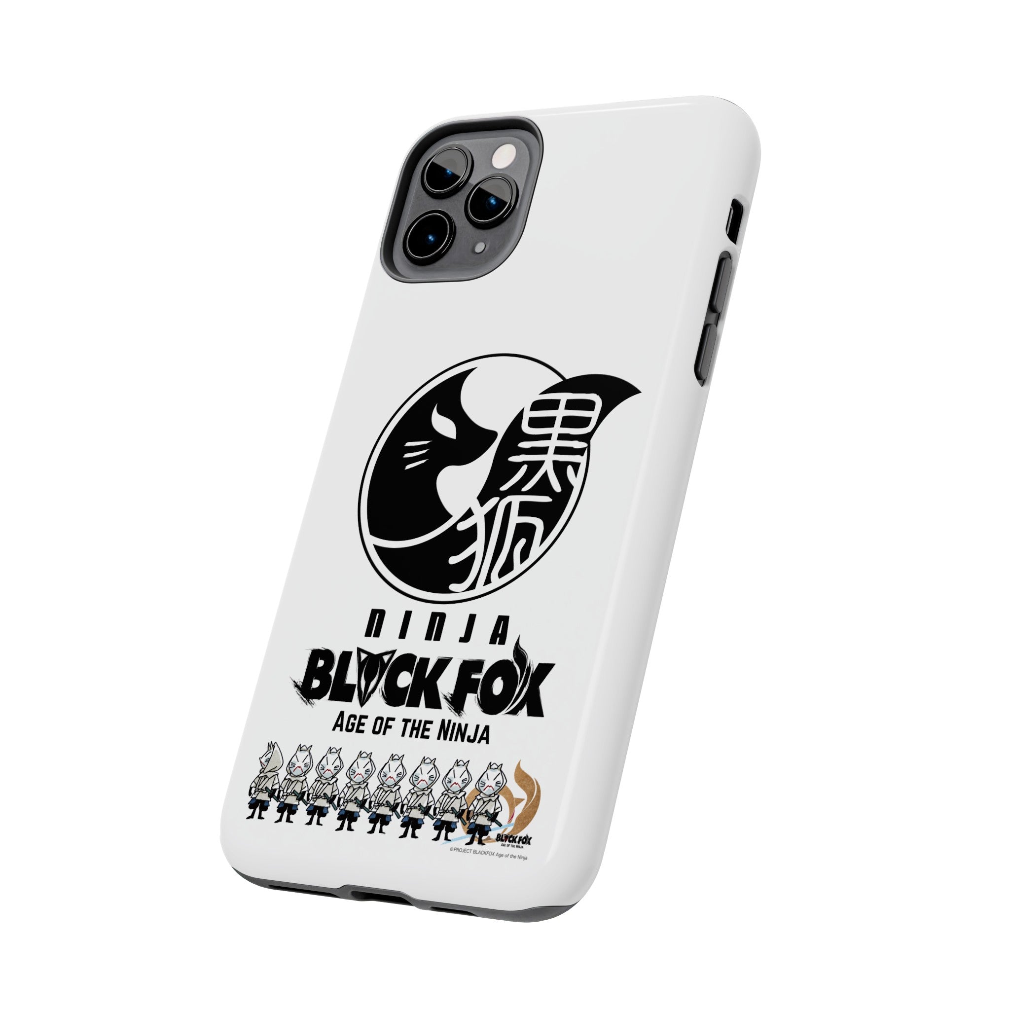 WHITE FOXES iPhone Case (Glossy White)