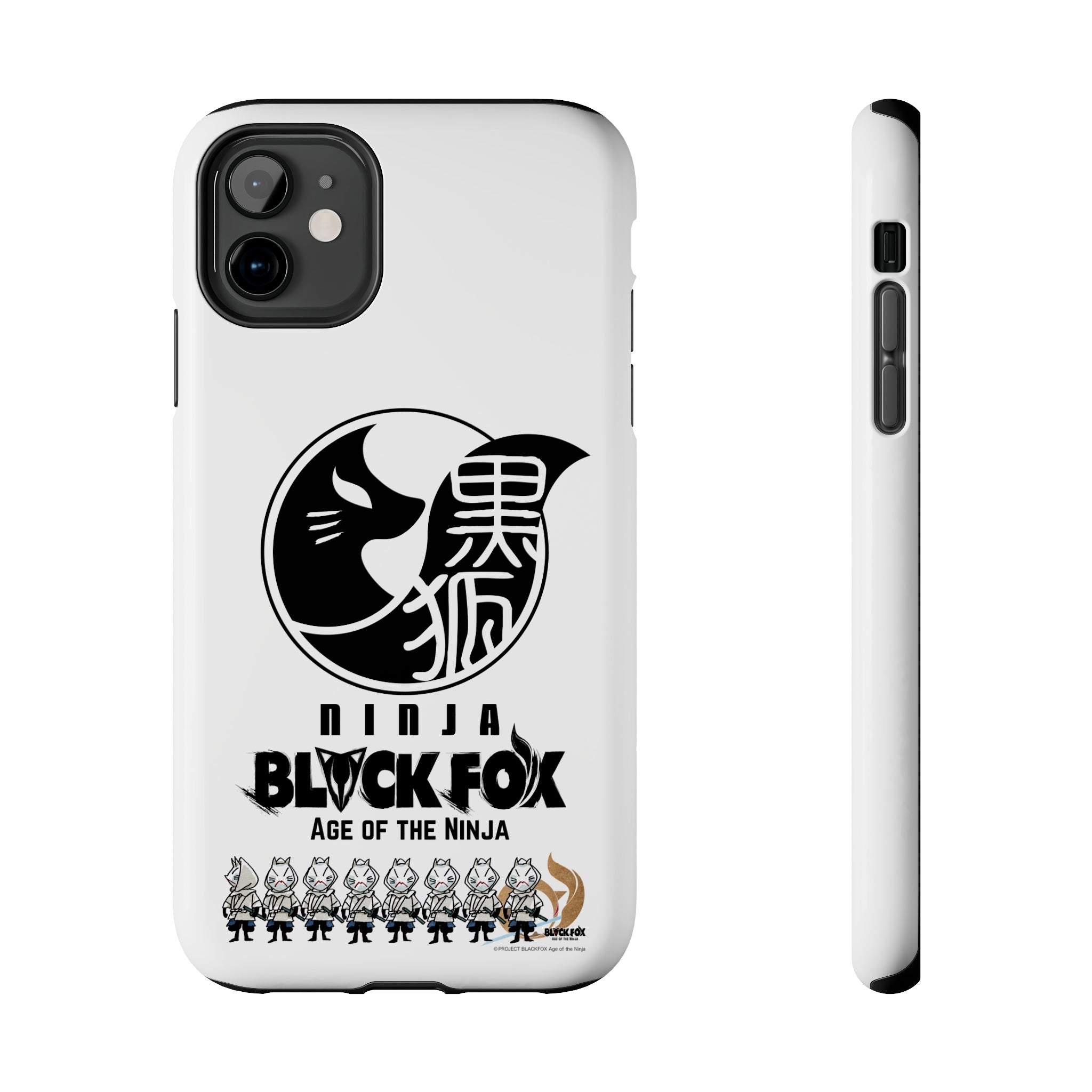 BLACKFOX "WHITE FOXES" Tough Phone Case (White)
