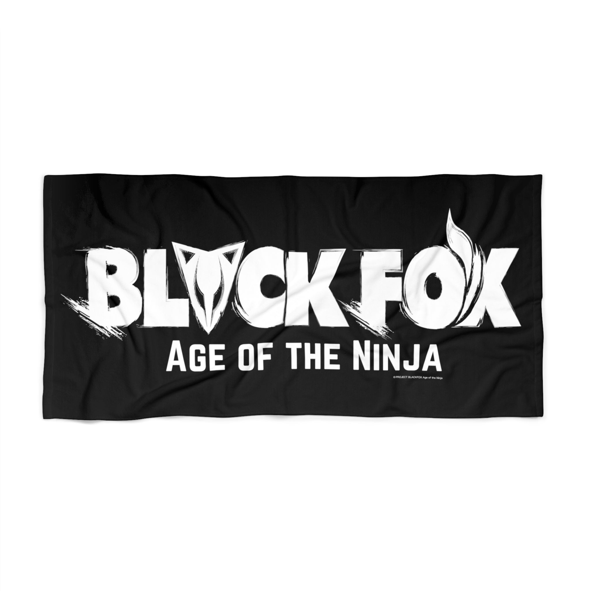 BLACKFOX LOGO Beach Towel (Black)
