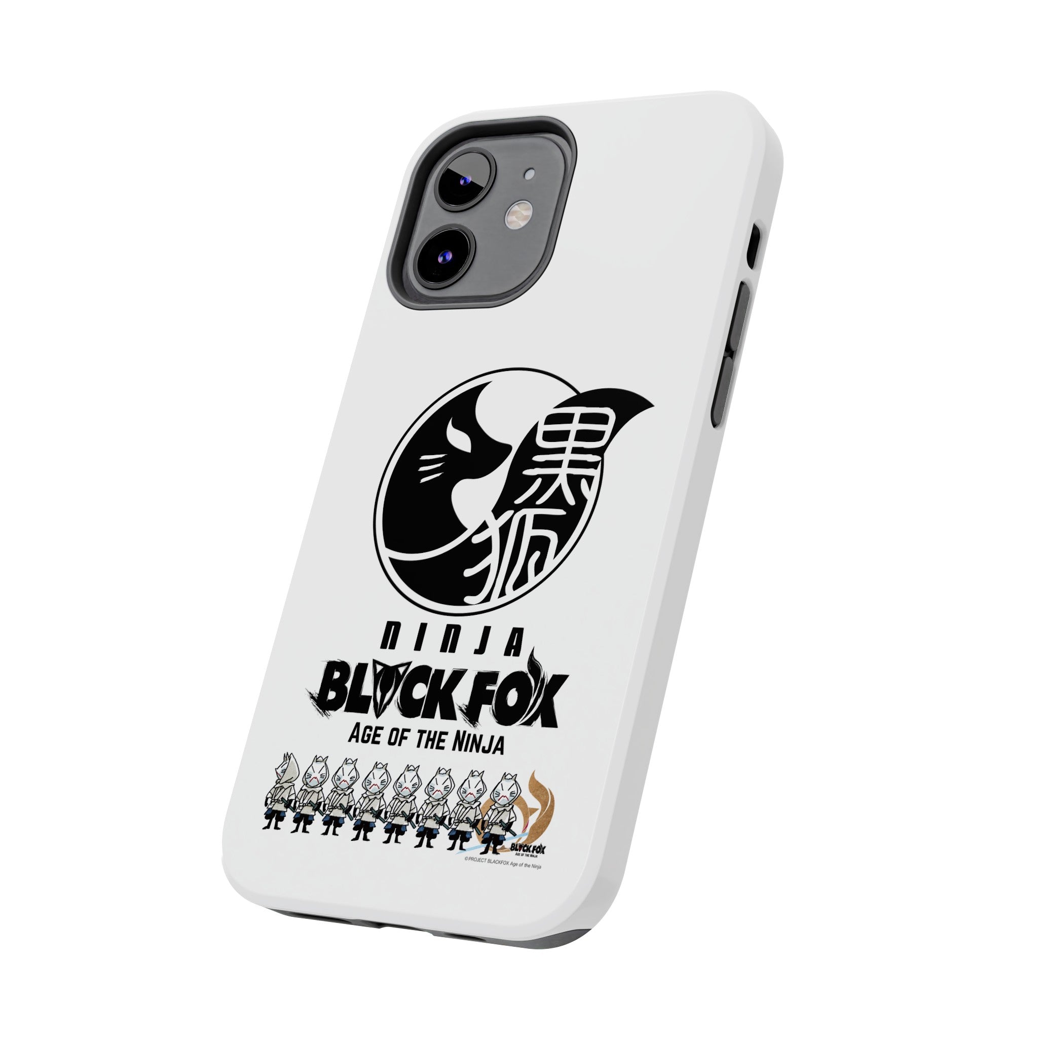 WHITE FOXES iPhone Case (Glossy White)