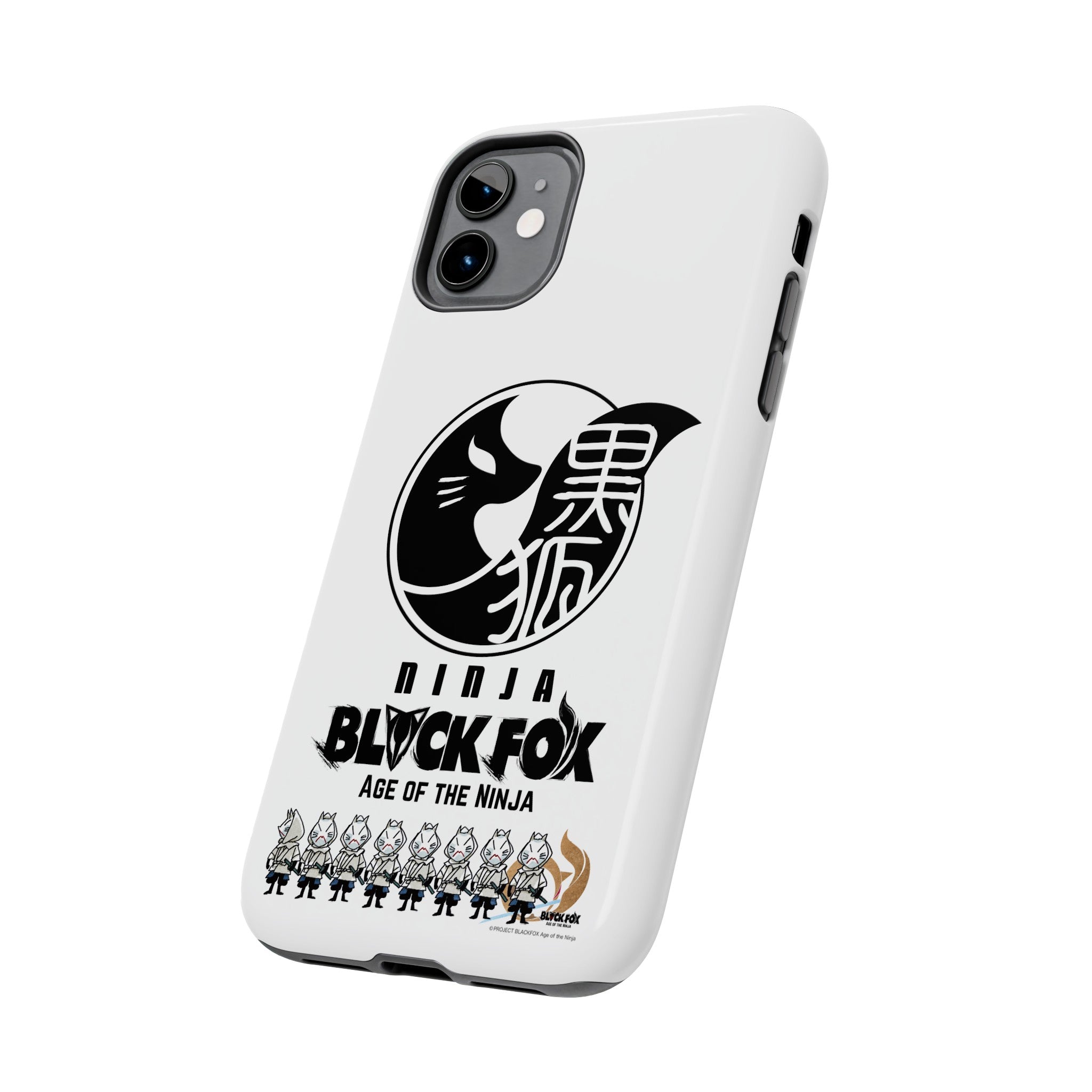 WHITE FOXES iPhone Case (Glossy White)