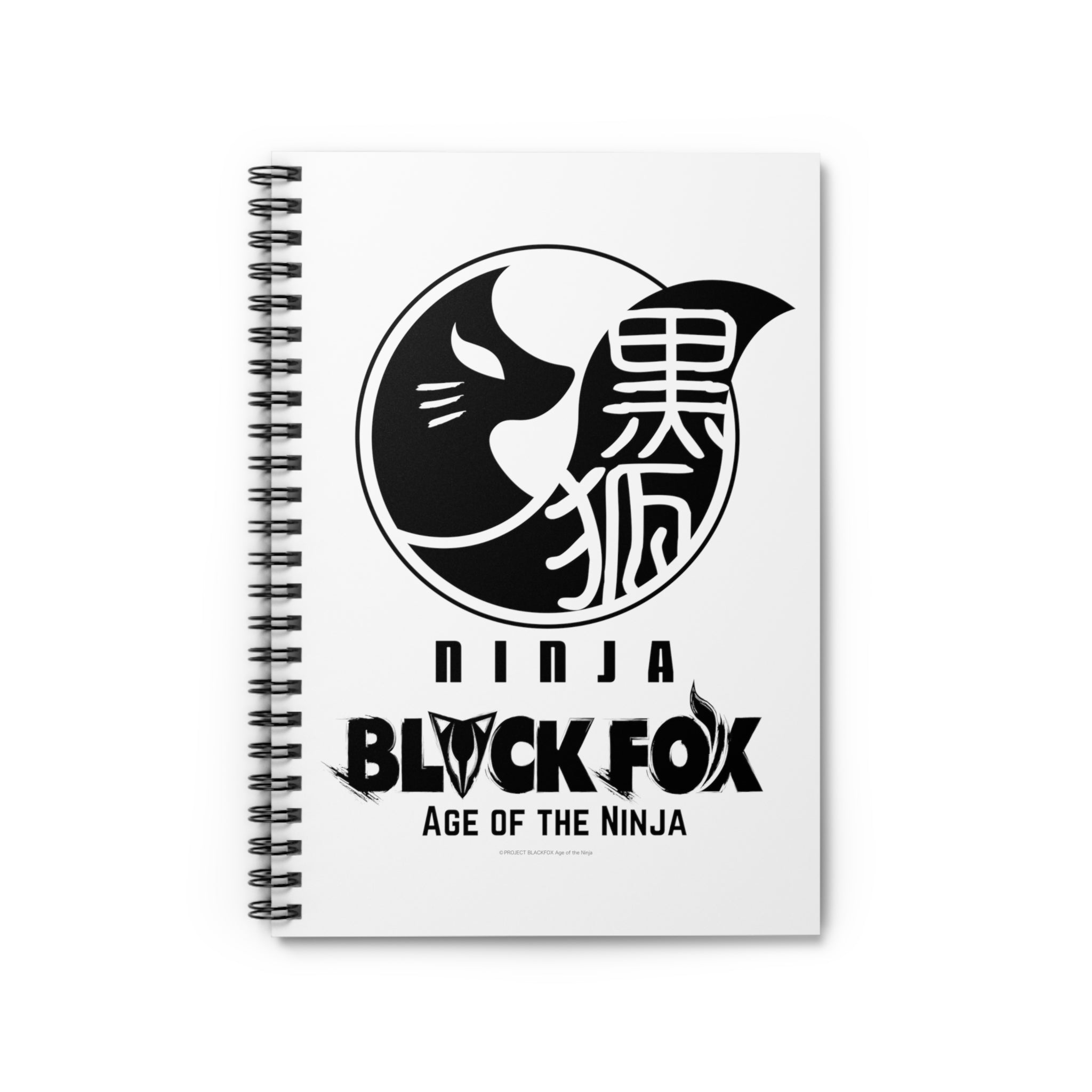 BLACKFOX LOGO Spiral Notebook - Ruled Line (White)