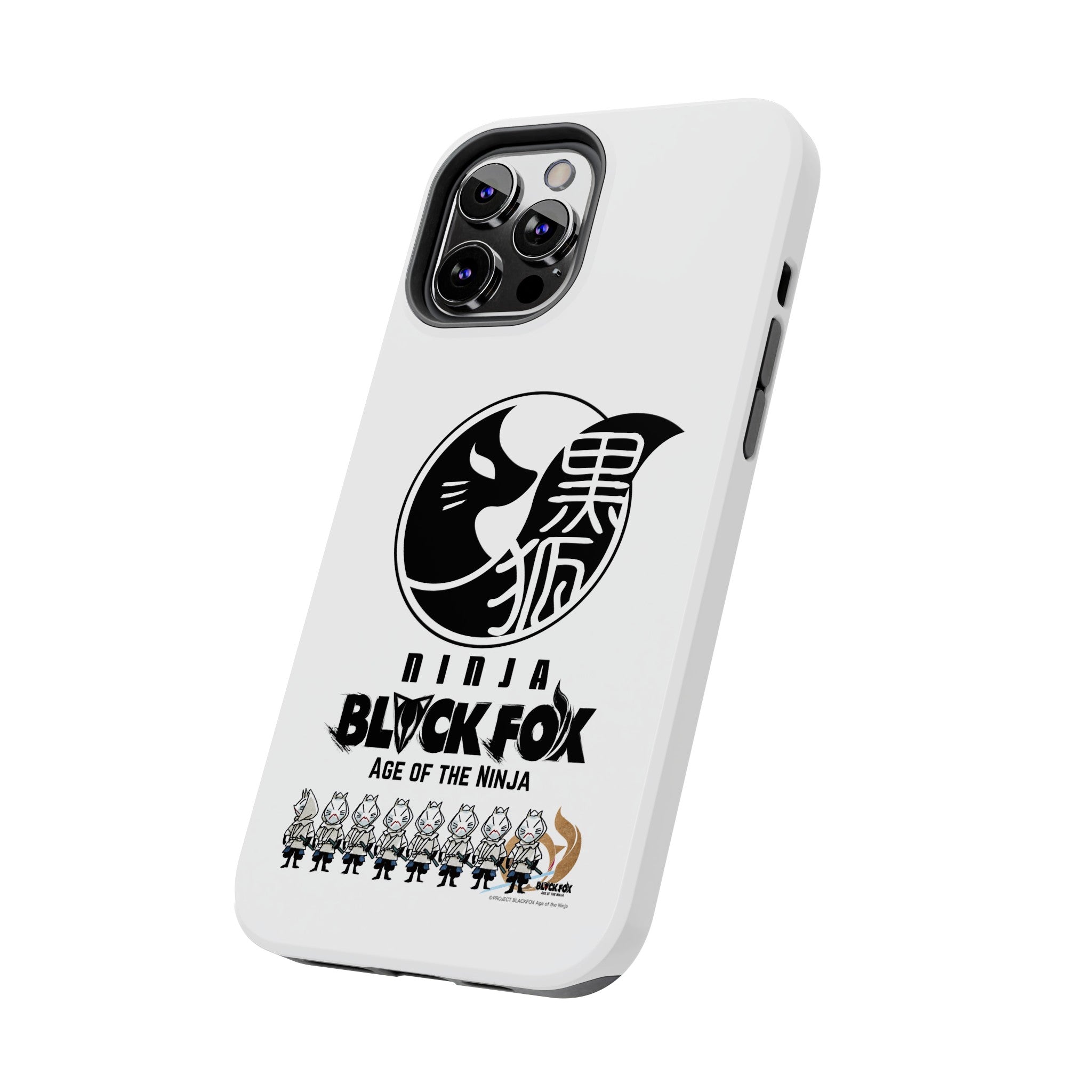 WHITE FOXES iPhone Case (Glossy White)