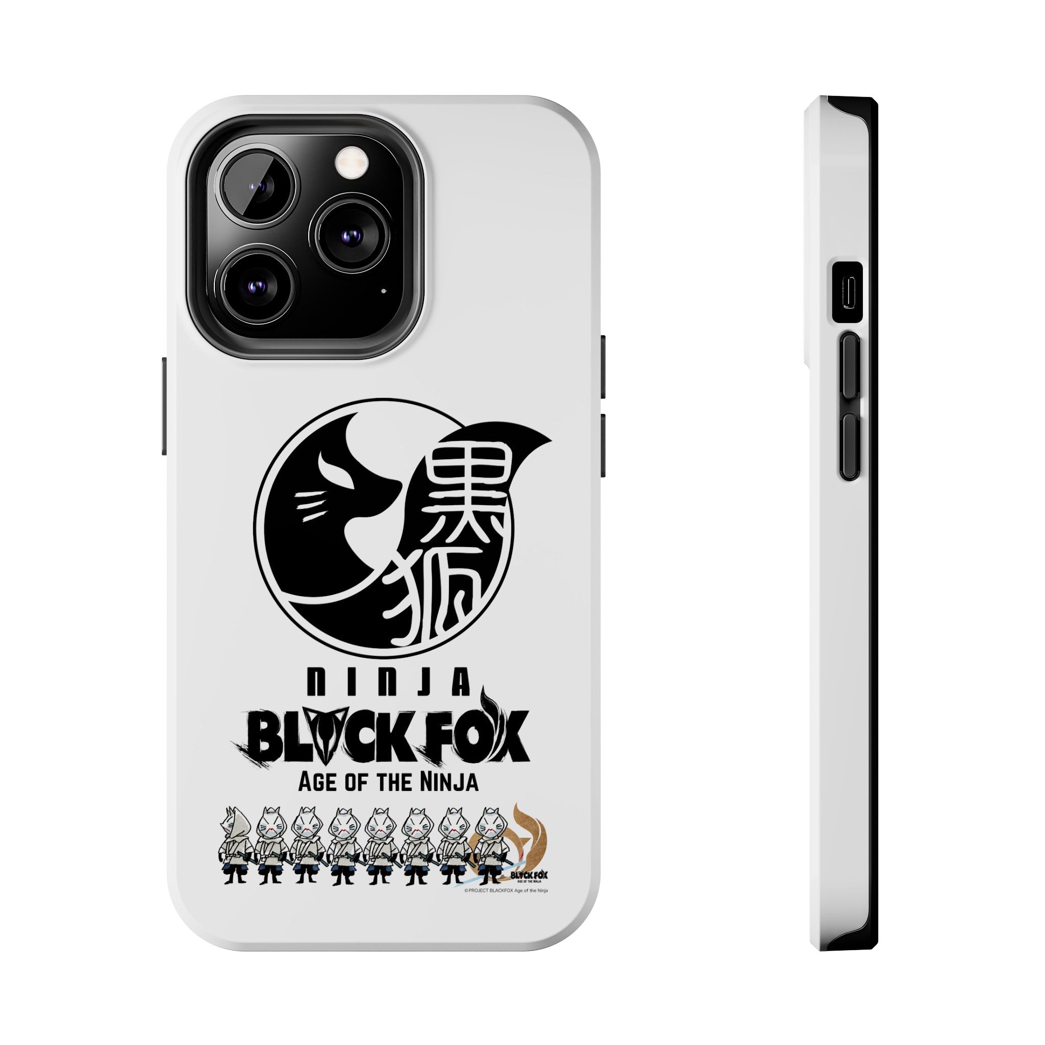 WHITE FOXES iPhone Case (Glossy White)