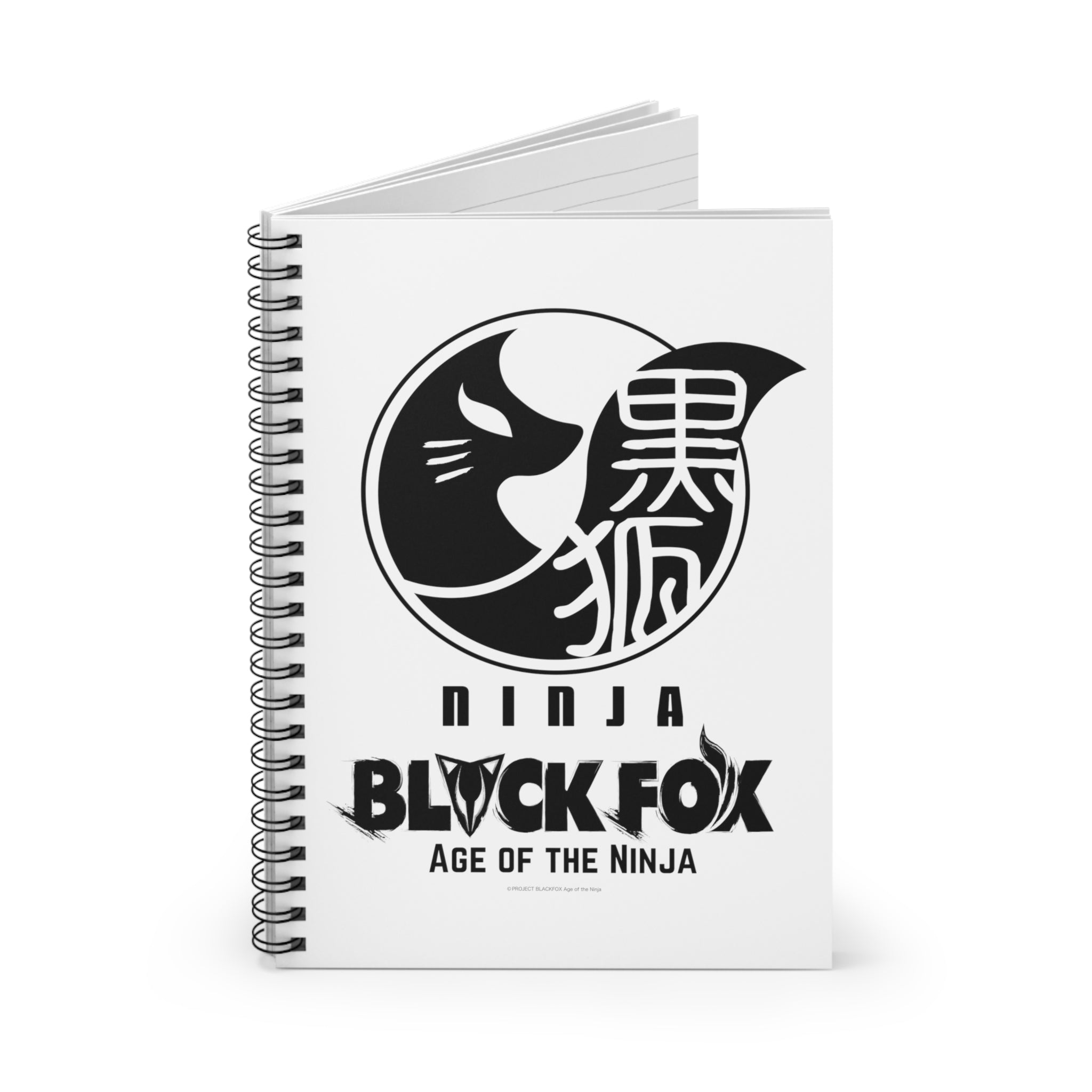 BLACKFOX LOGO Spiral Notebook - Ruled Line (White)