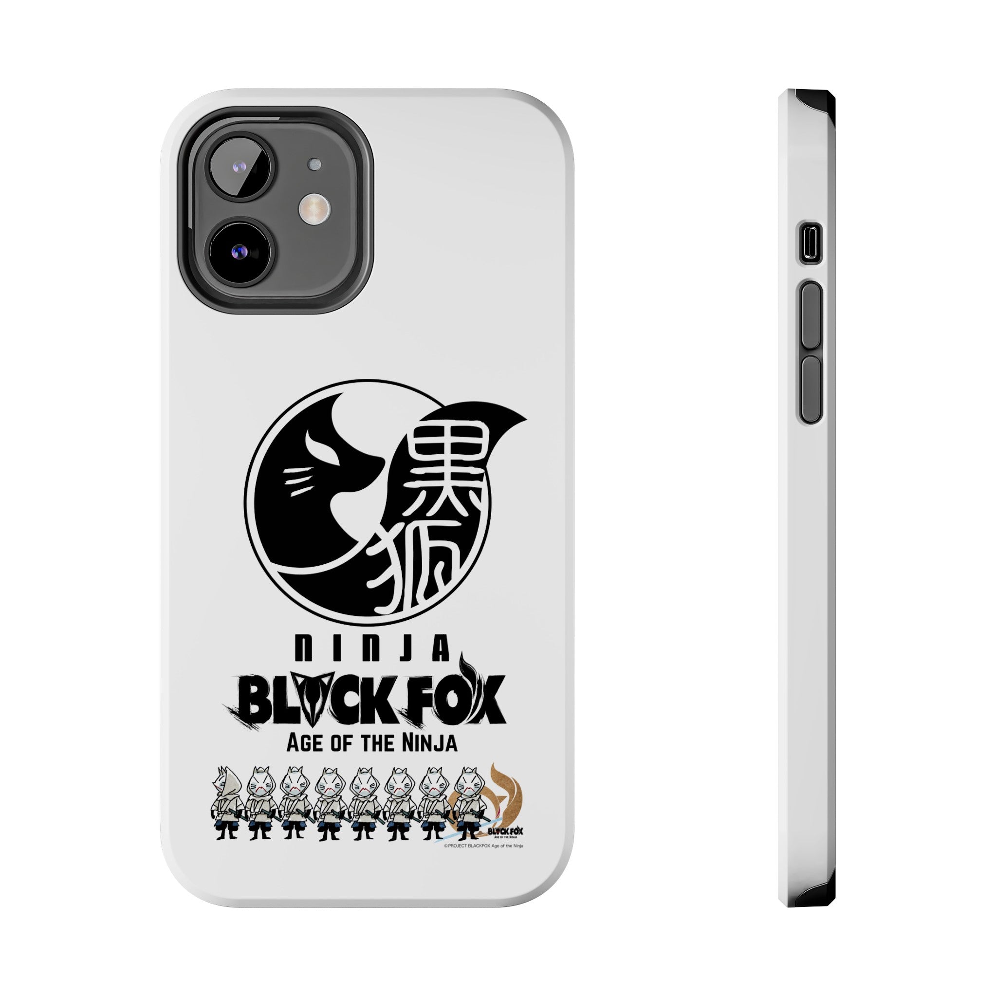 WHITE FOXES iPhone Case (Glossy White)