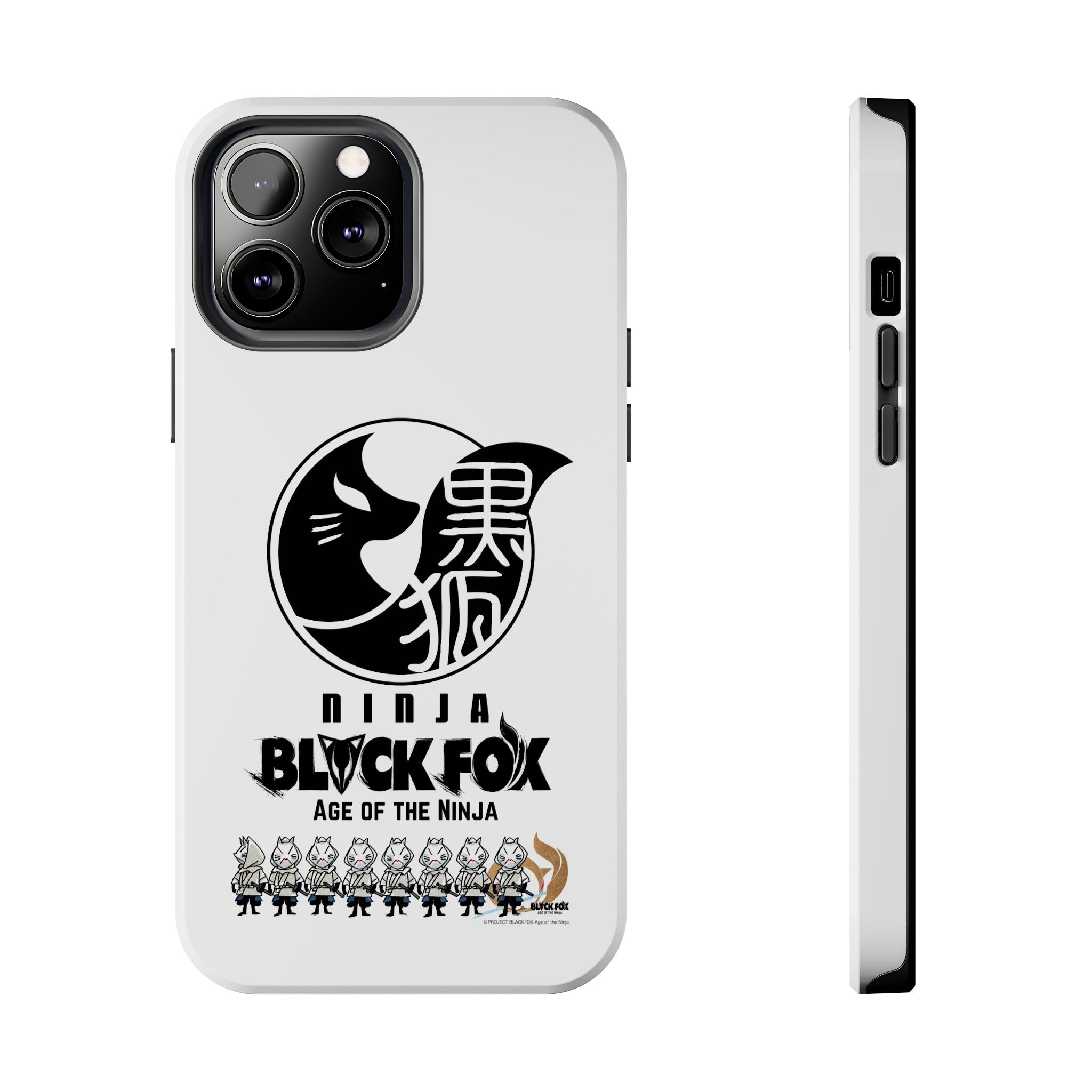 WHITE FOXES iPhone Case (Glossy White)