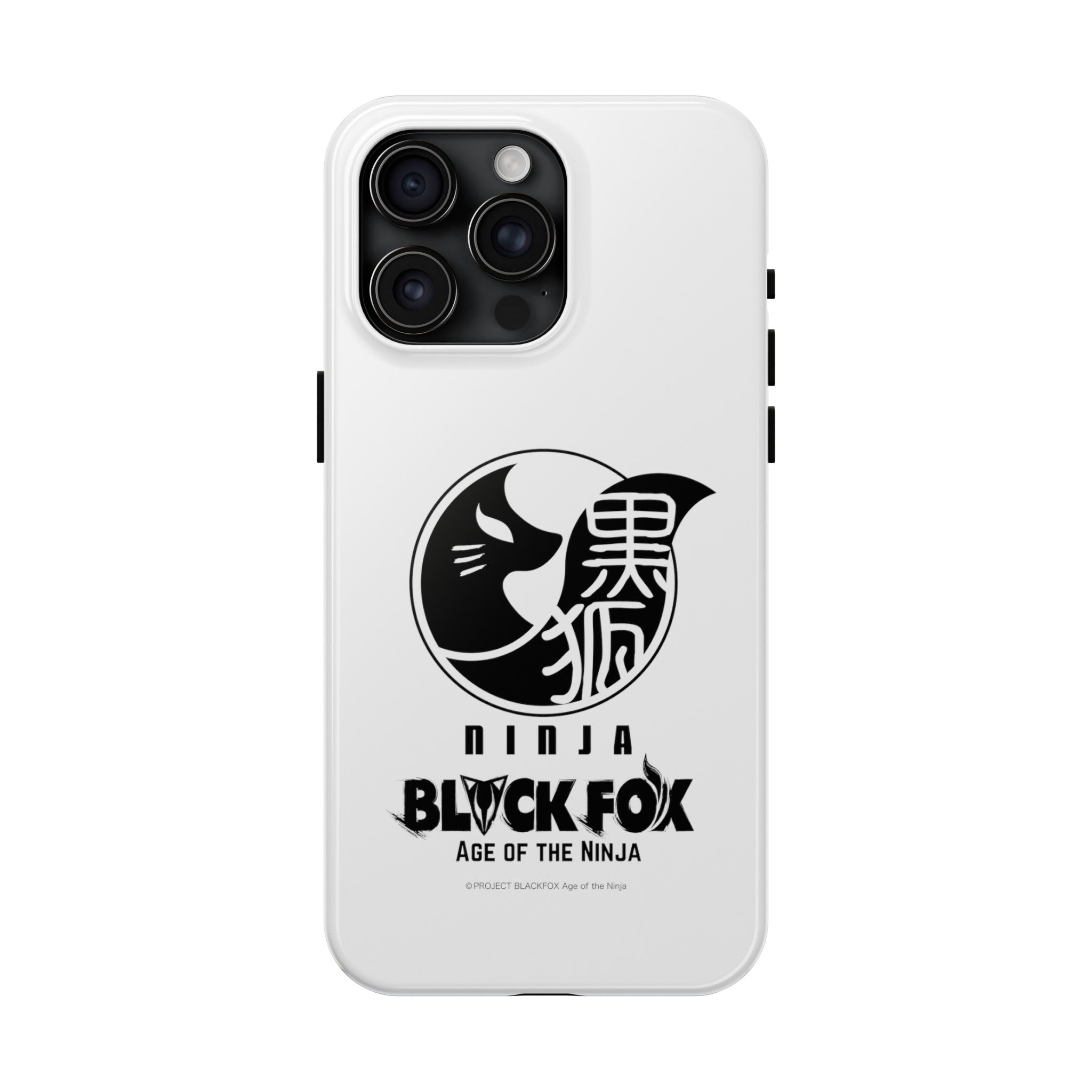 BLACKFOX INSIGNIA iPhone Case (Glossy White)