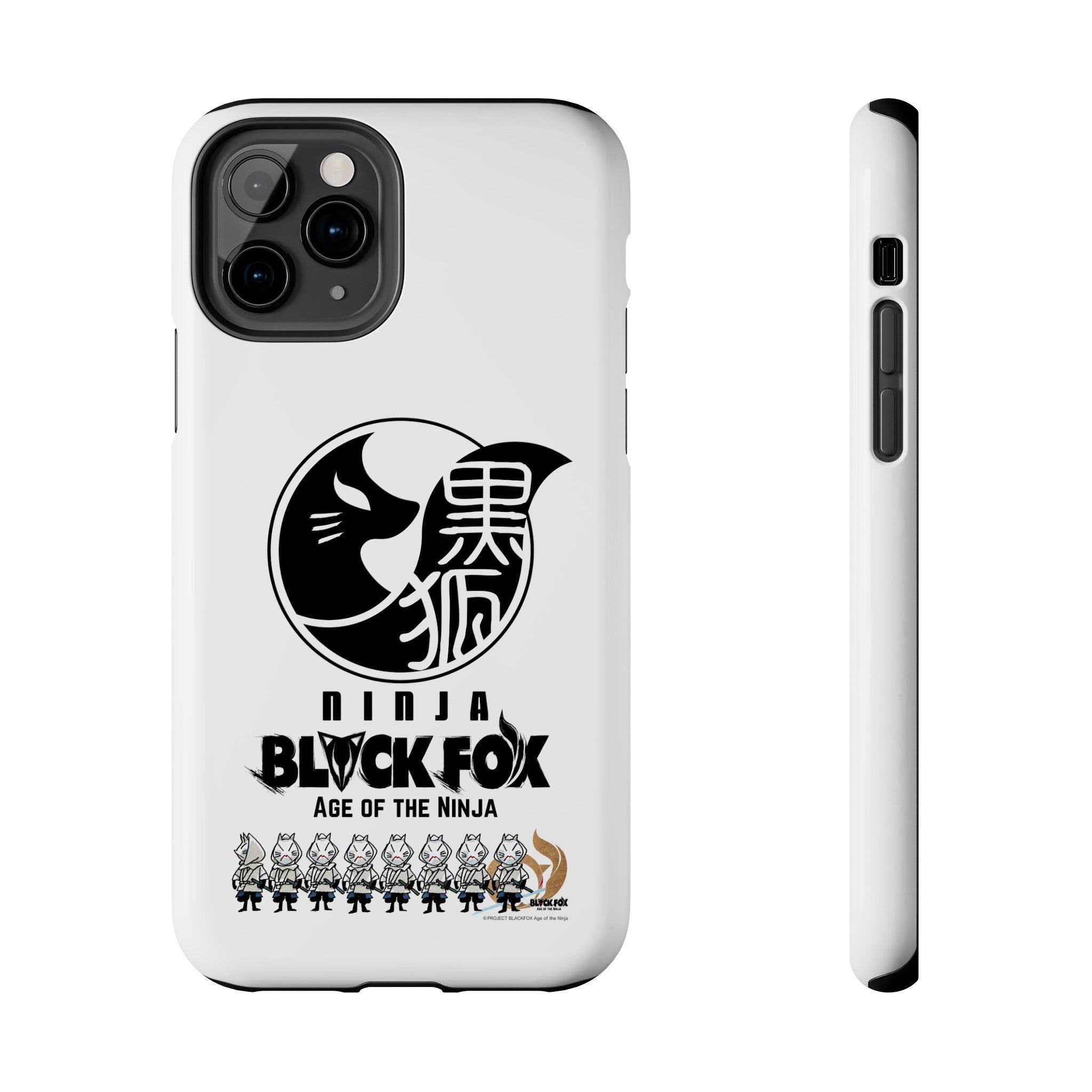 WHITE FOXES iPhone Case (Glossy White)