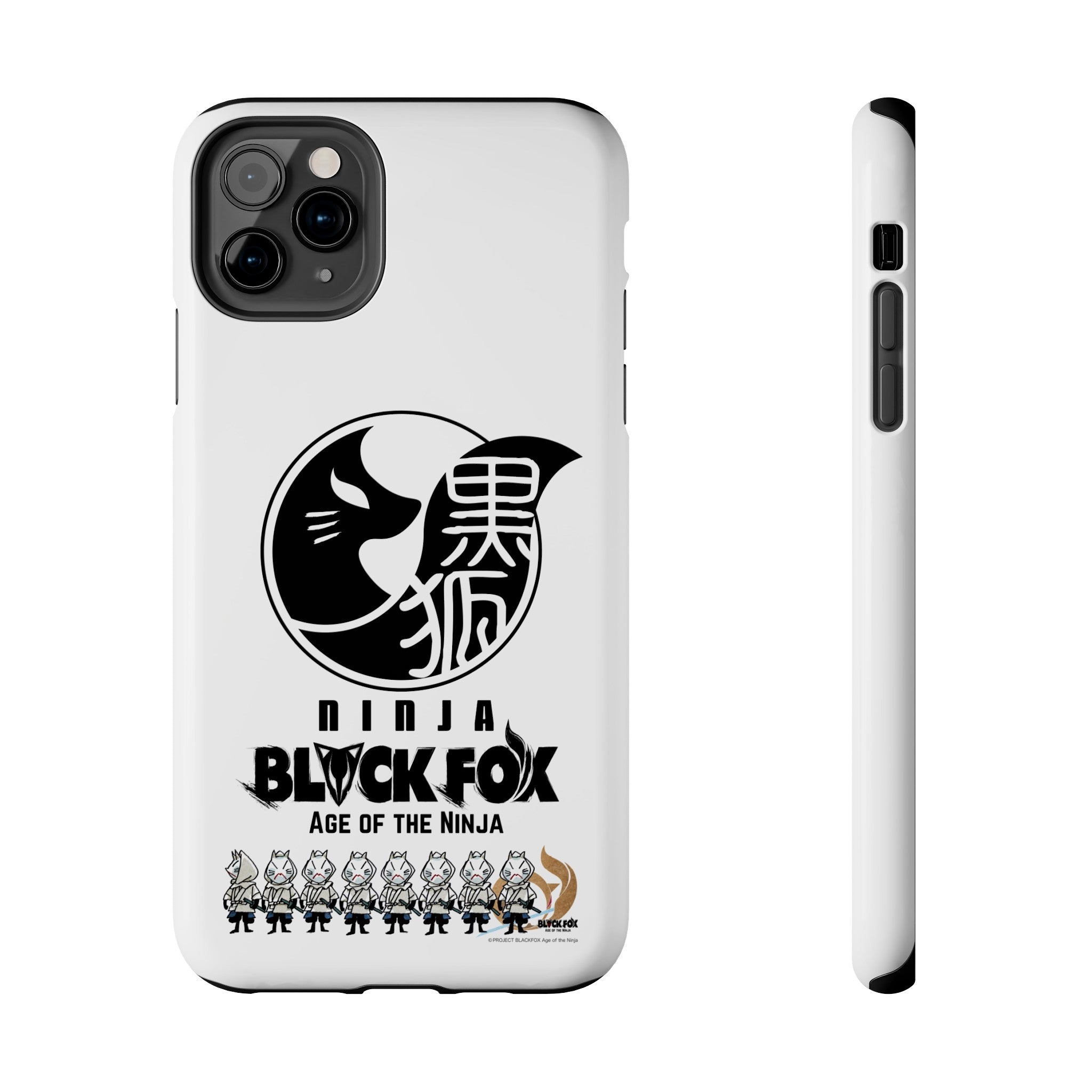 WHITE FOXES iPhone Case (Glossy White)