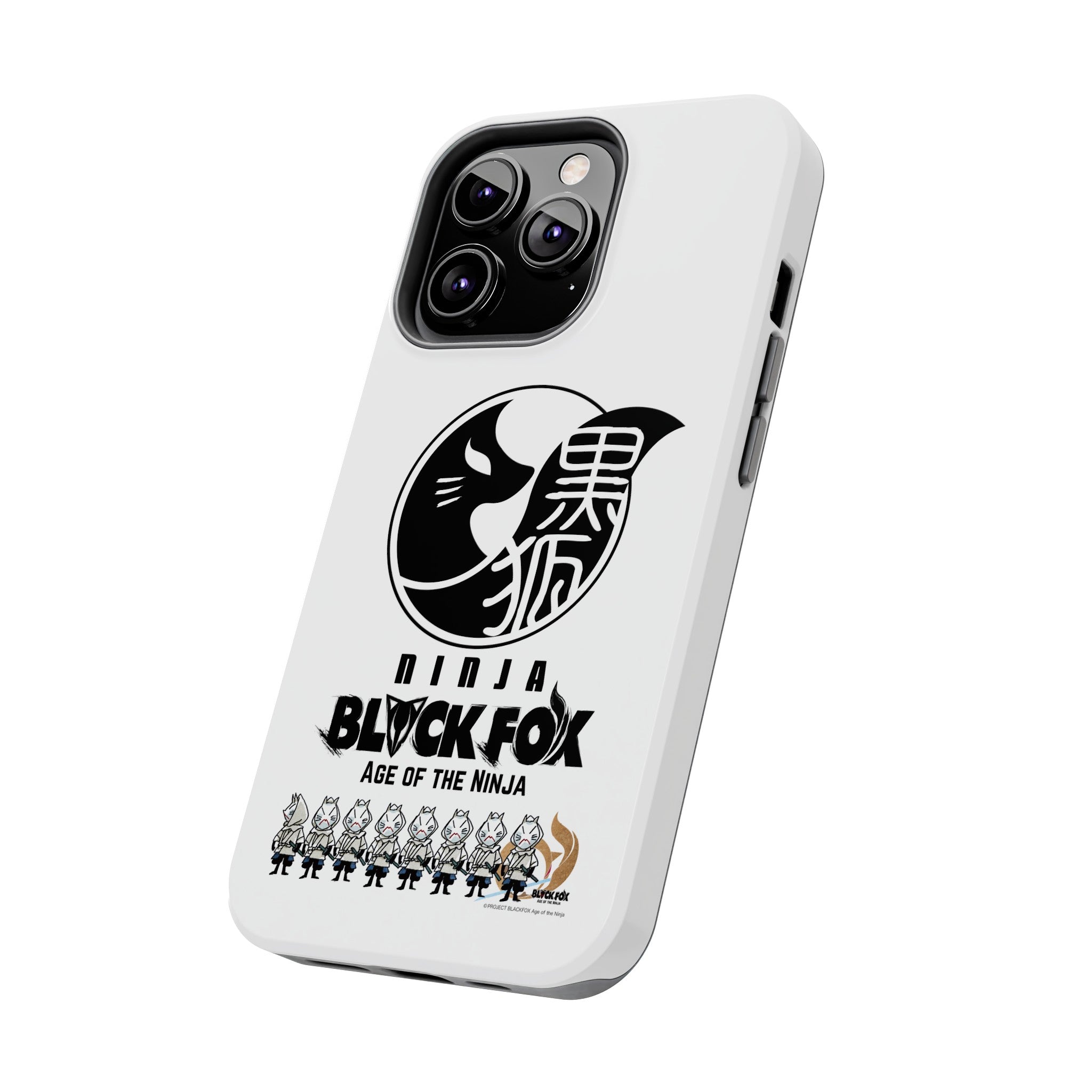 WHITE FOXES iPhone Case (Glossy White)